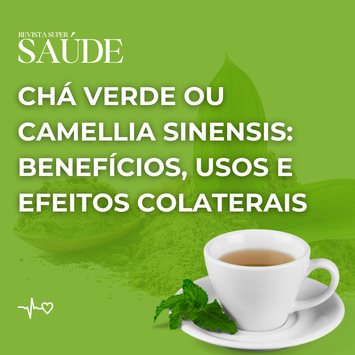 Chá Verde ou Camellia Sinensis: Benefícios, Usos e Efeitos Colaterais